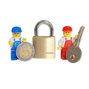 Kłódka GERDA Brass line KMZ S30 - na jeden klucz
