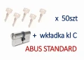 50szt kluczy  +  wkładka systemowa Abus Standard