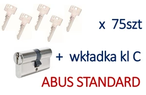75szt kluczy  +  wkładka systemowa Abus Standard 