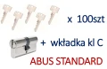 100szt kluczy  +  wkładka systemowa Abus Standard