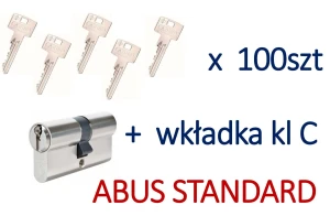 100szt kluczy  +  wkładka systemowa Abus Standard
