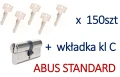 150szt kluczy  +  wkładka systemowa Abus Standard